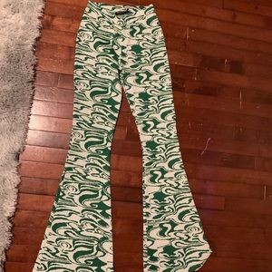 Flared printed pants